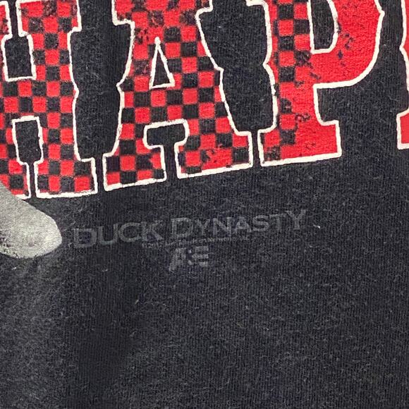 Duck Dynasty Red Black Plaid Everybody is Happy T-Shirt Hunting TV Series Phil M - Picture 3 of 6